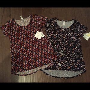 NWT Set of 2 Lularoe Classic Ts xxs